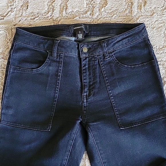Dark Flare Denim Jeans - Picture 2 of 4